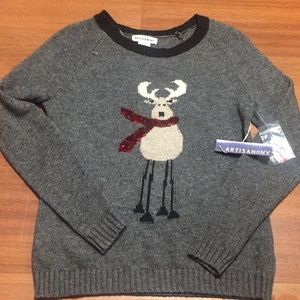 Artisan NY Reindeer Sweater. Size Small. NWT.